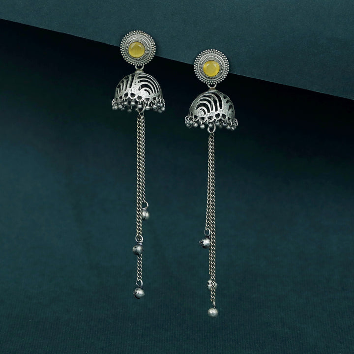 Rana Glossy Long Hanging Ghungroo Jhumka