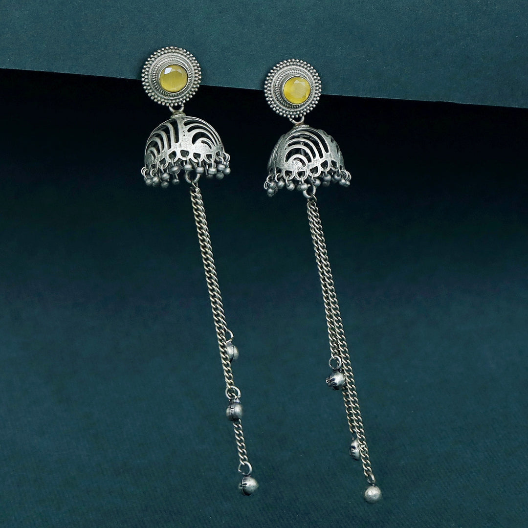 Rana Glossy Long Hanging Ghungroo Jhumka