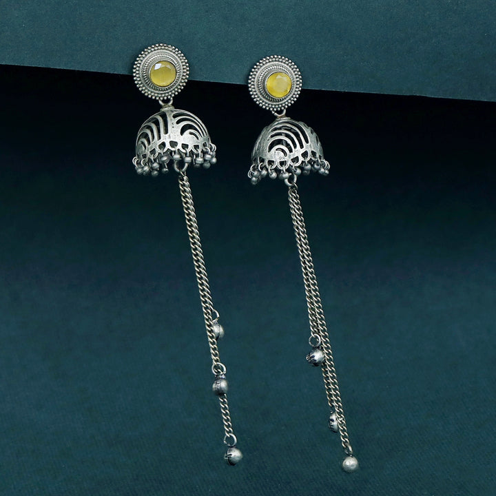 Rana Glossy Long Hanging Ghungroo Jhumka