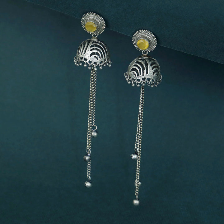 Rana Glossy Long Hanging Ghungroo Jhumka