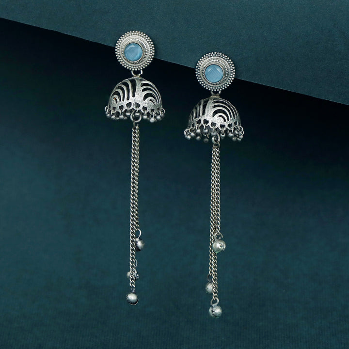 Rana Glossy Long Hanging Ghungroo Jhumka