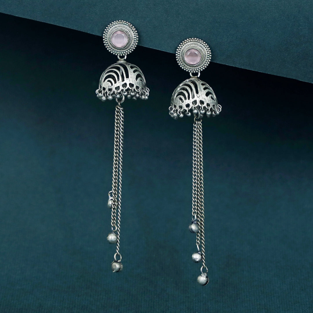 Rana Glossy Long Hanging Ghungroo Jhumka