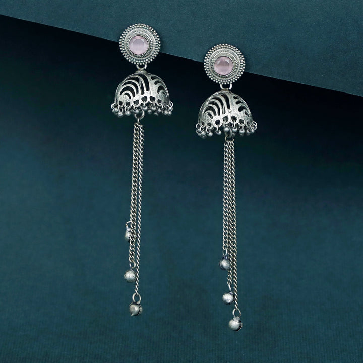 Rana Glossy Long Hanging Ghungroo Jhumka