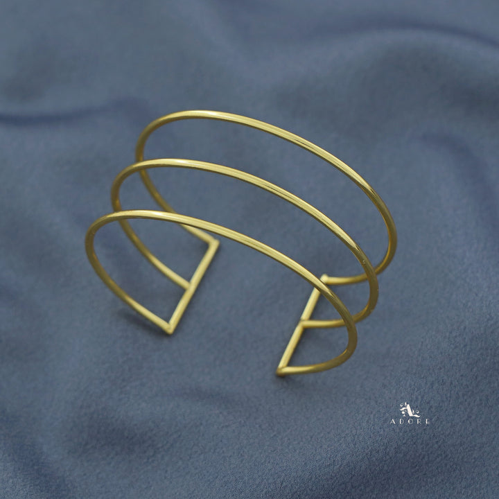 Merin Golden Simple Layered Bangle