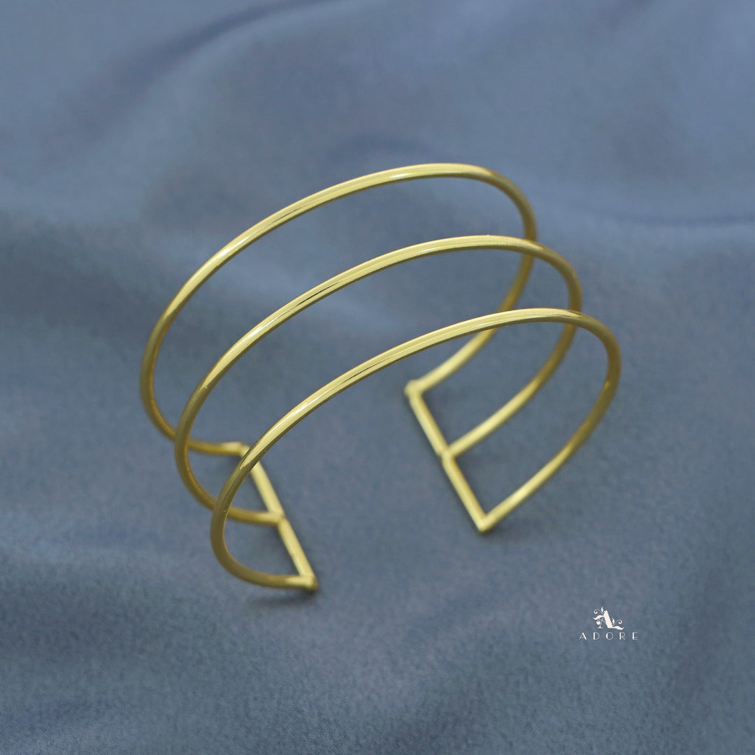 Merin Golden Simple Layered Bangle