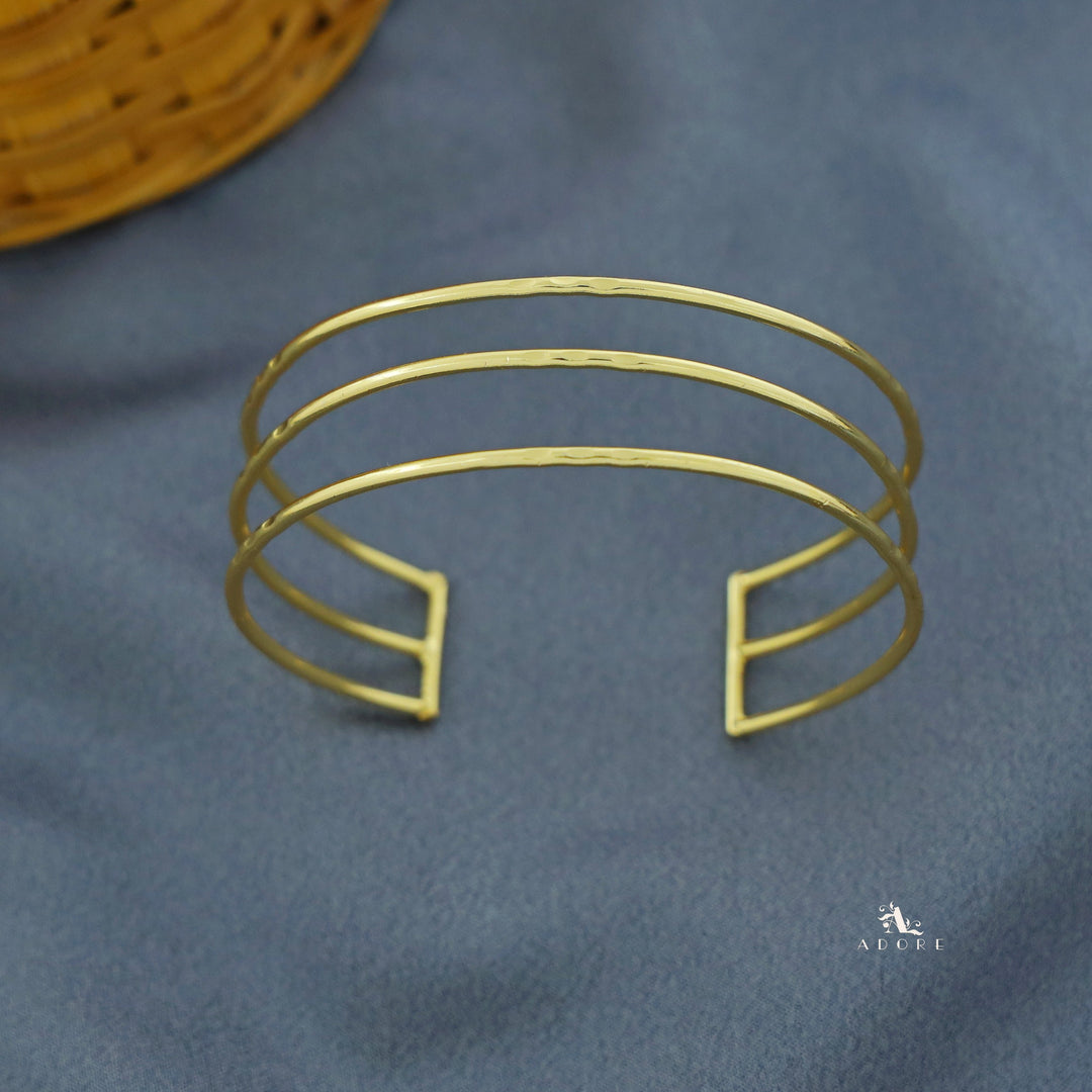 Merin Golden Simple 3 Layer Bangle