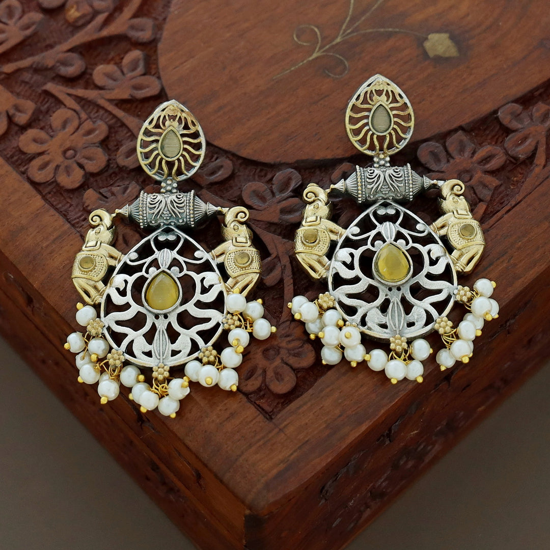Edwina Twin Airavat Drop Pearl Earring