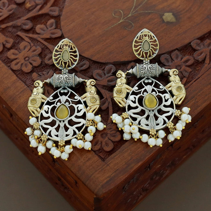Edwina Twin Airavat Drop Pearl Earring