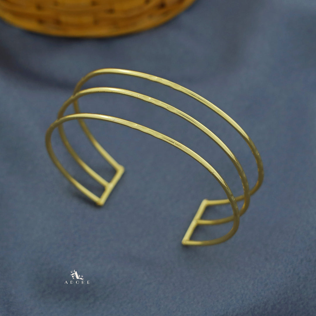 Merin Golden Simple Layered Bangle