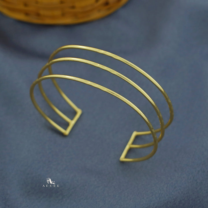 Merin Golden Simple Layered Bangle