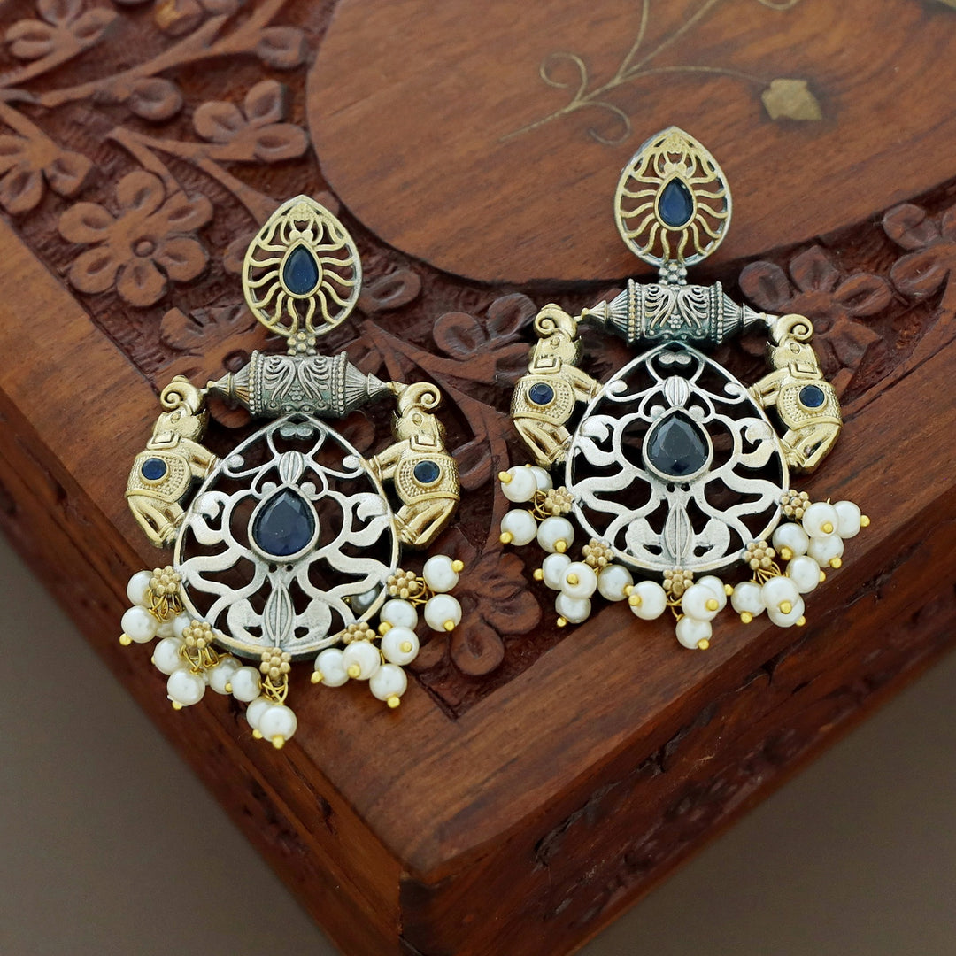 Edwina Twin Airavat Drop Pearl Earring