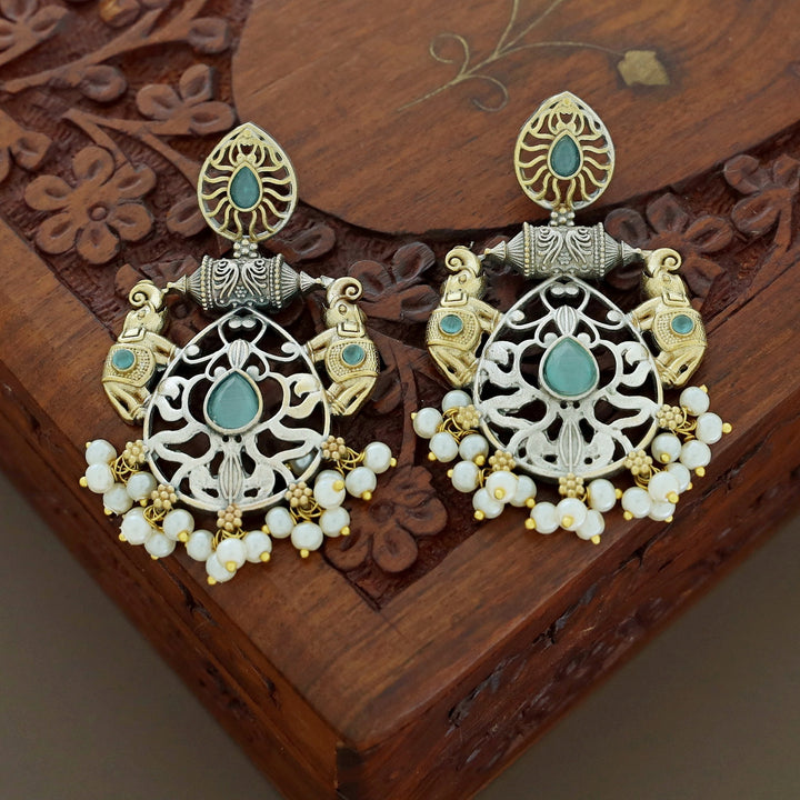 Edwina Twin Airavat Drop Pearl Earring