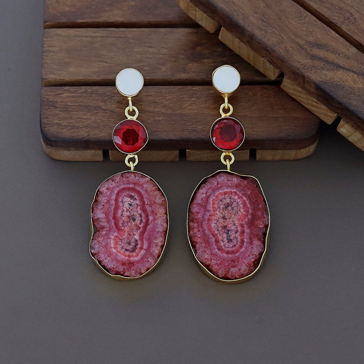 Aniha MOP + Glossy + Agate Stone Earring