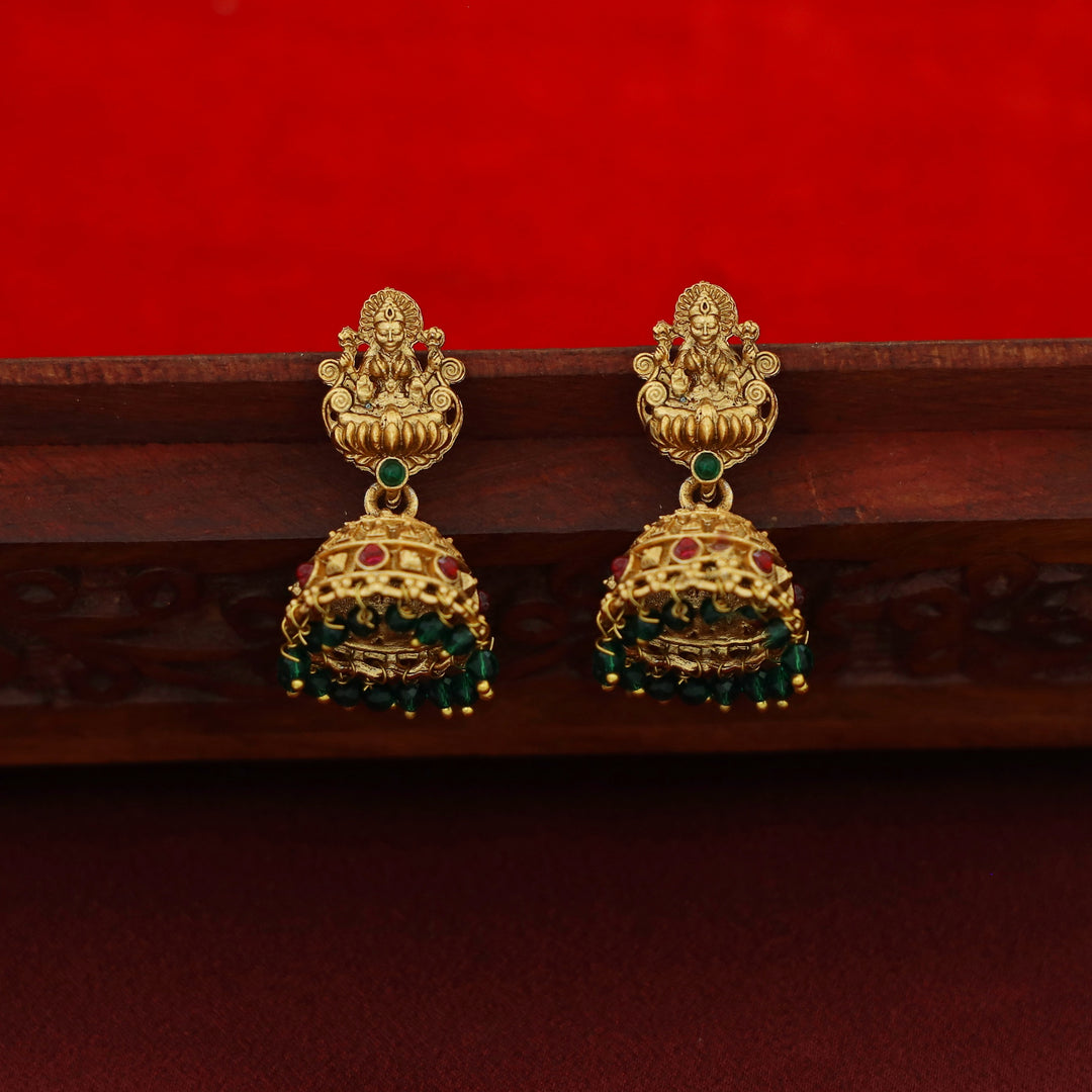 Yukta Beaded 5 Layer Nishitha Devi Flower Long Neckpiece With Earring