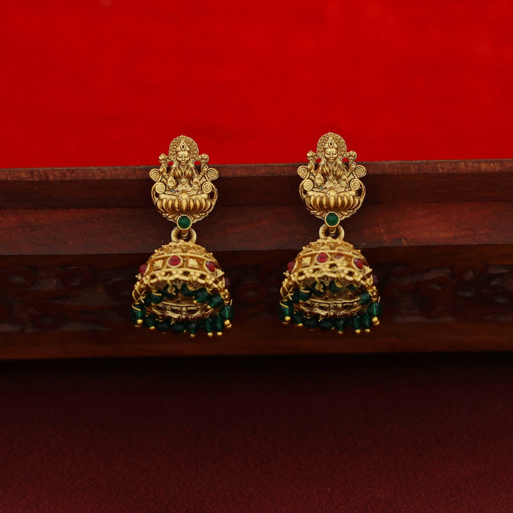 Yukta Beaded 5 Layer Nishitha Devi Flower Long Neckpiece With Earring