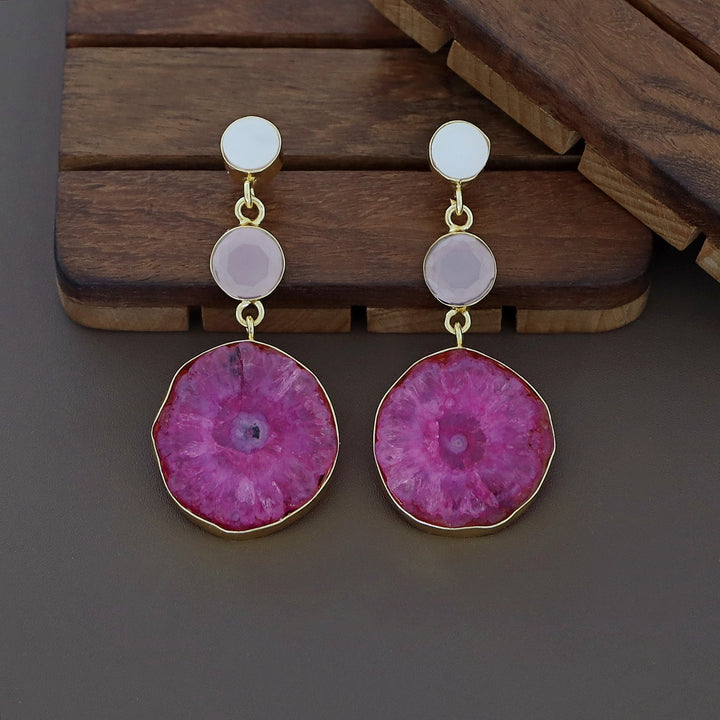 Aniha MOP + Glossy + Agate Stone Earring