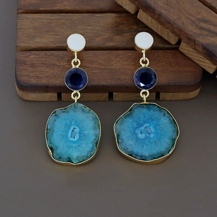 Aniha MOP + Glossy + Agate Stone Earring