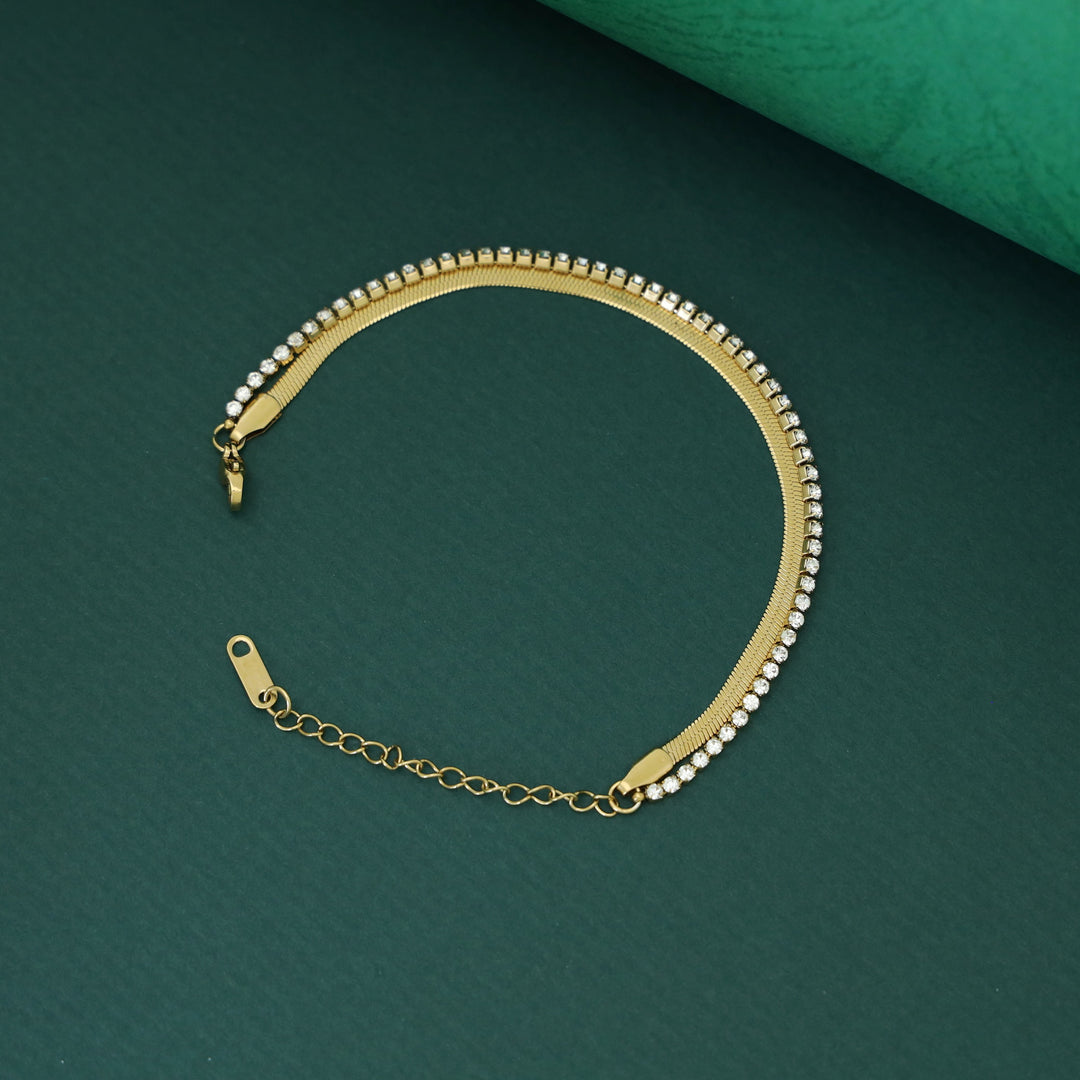 Florencia 2 Layer Chain + Stone Bracelet