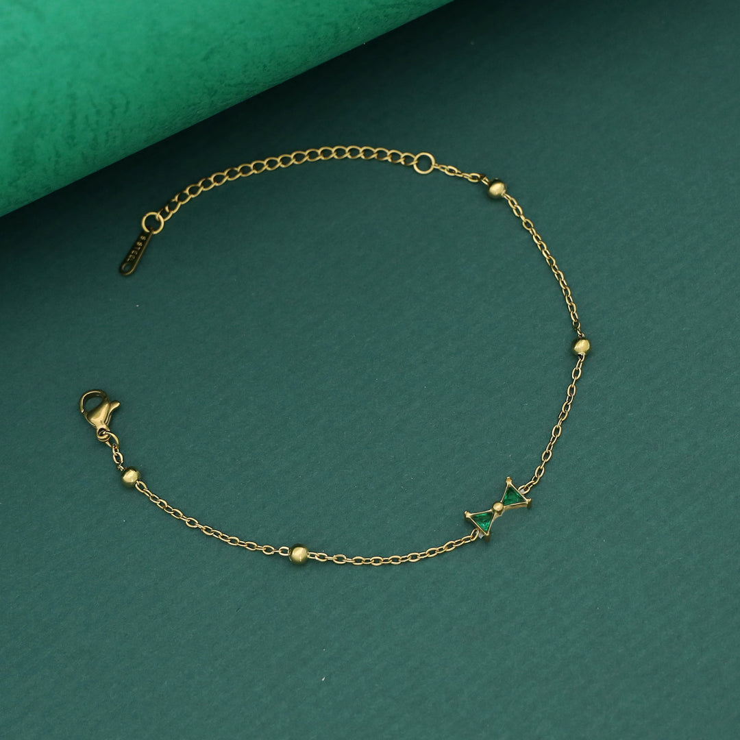 Yvette Bowtie + Golden Ball Bracelet