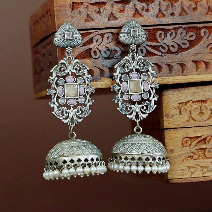 Hadiya Antique Pearl Jhumka