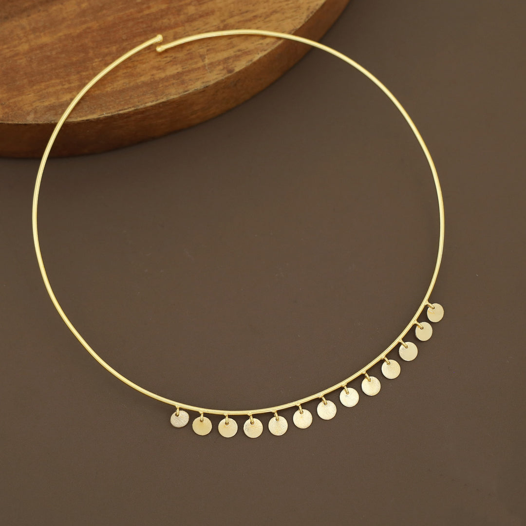 Mini Textured Circle Neck Cuff