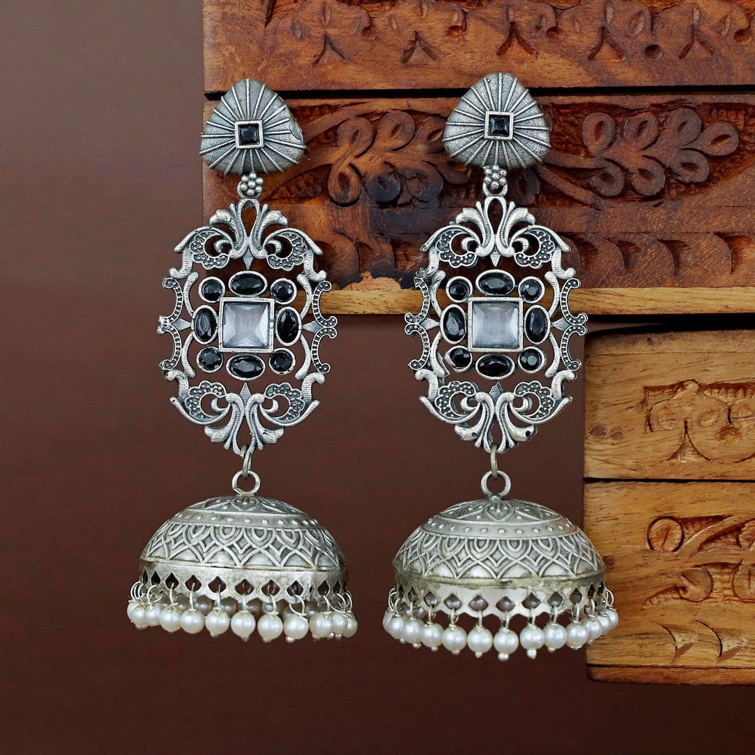 Hadiya Antique Pearl Jhumka