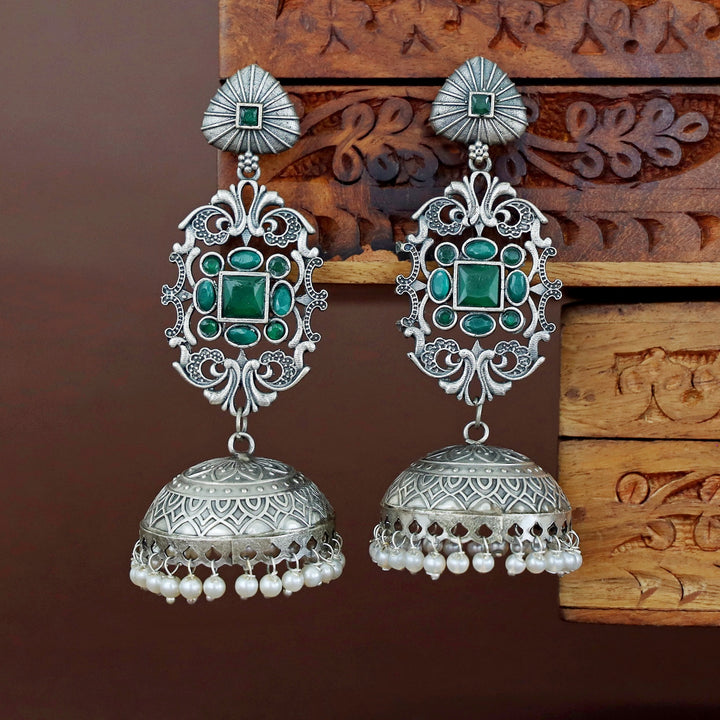 Hadiya Antique Pearl Jhumka