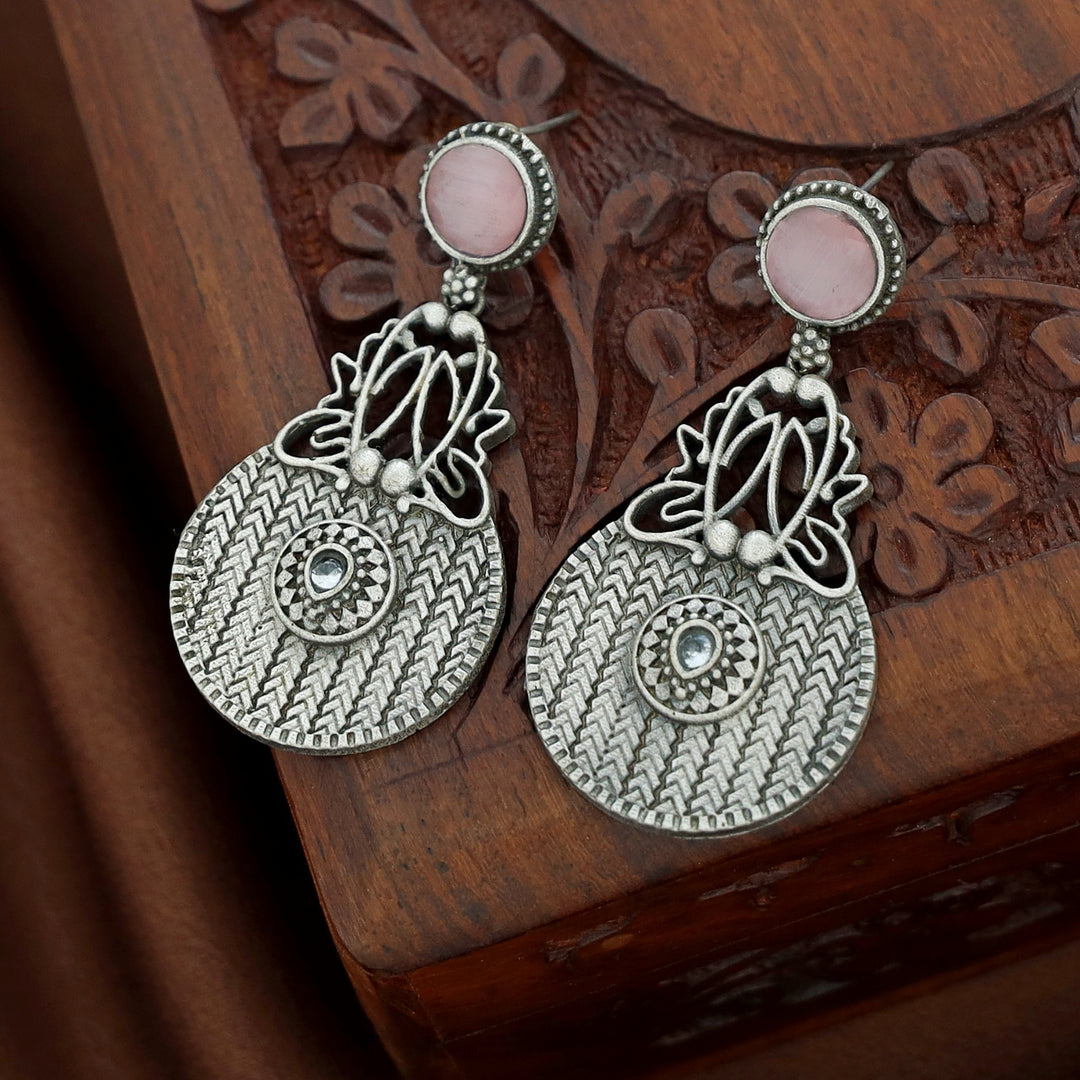 Zillah Glossy Antique Circle Earring