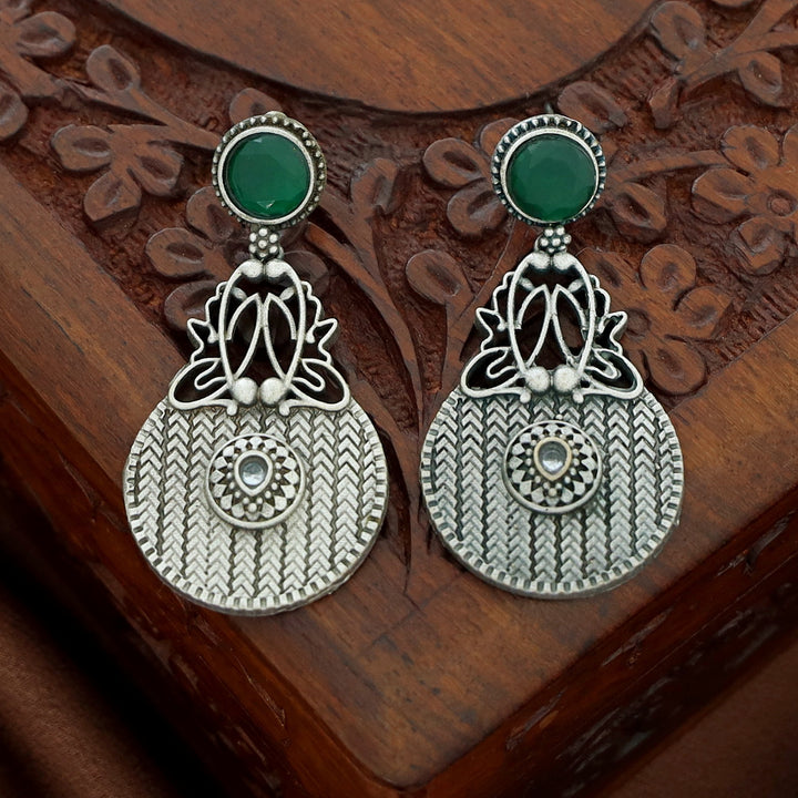 Zillah Glossy Antique Circle Earring