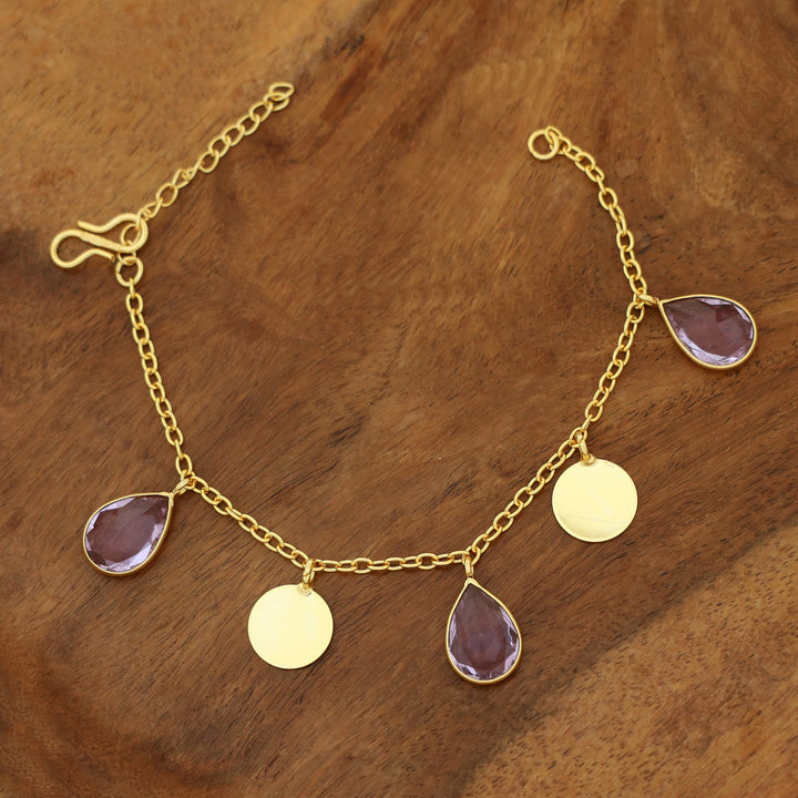 Golden Coin + Glossy Drop Bracelet