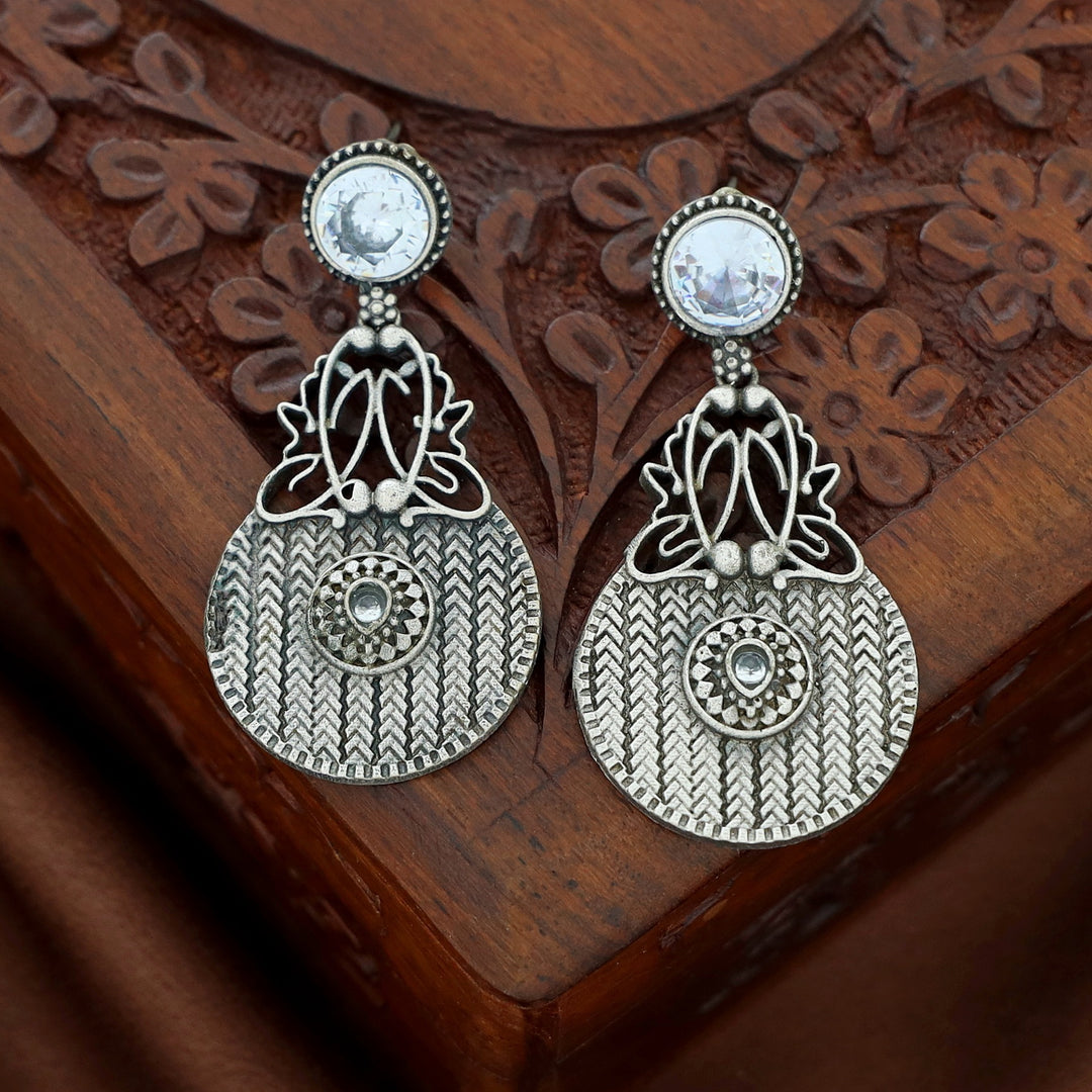 Zillah Glossy Antique Circle Earring