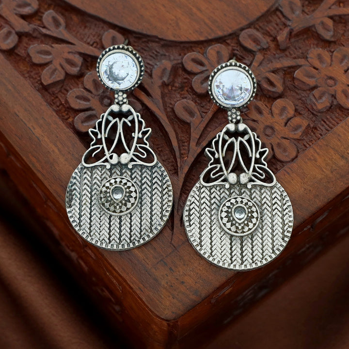 Zillah Glossy Antique Circle Earring