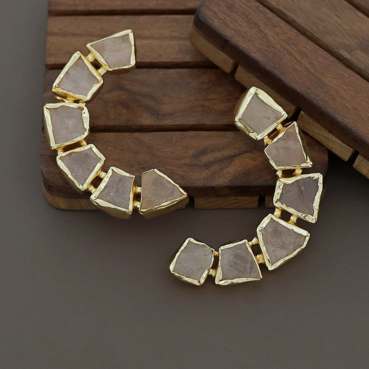 Sessa C Shape Raw Stone Earring