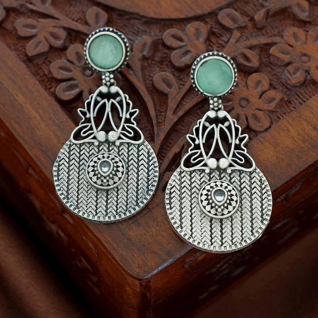 Zillah Glossy Antique Circle Earring