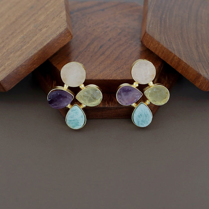 Tricia Raw Stone Earring