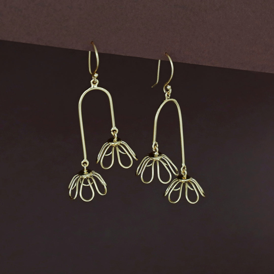 Golden Dual Flower Drop