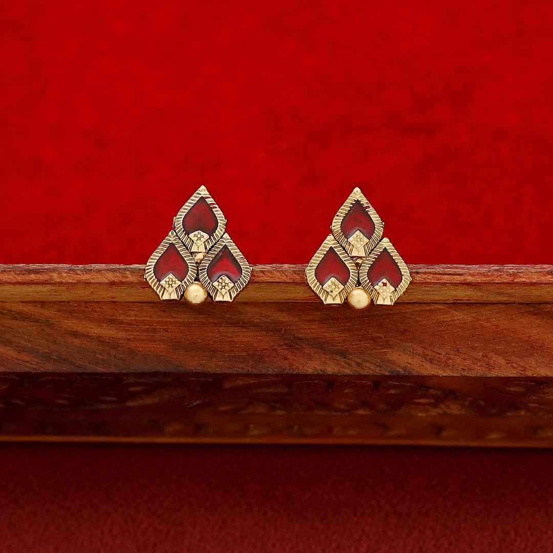 Sharvani Palakka Neckpiece With Earring