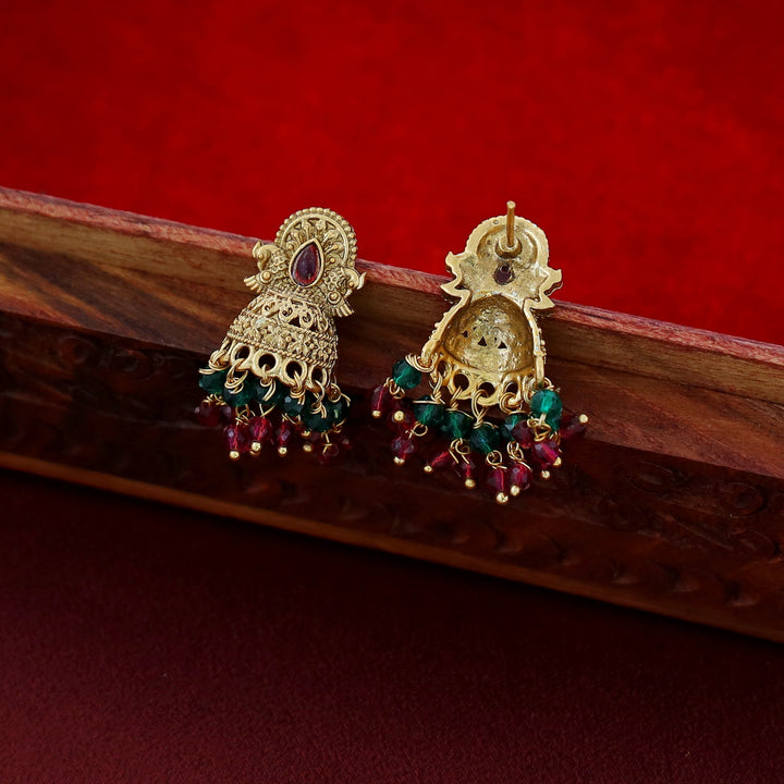 Hrithya Cluster Pearl Half Jhumka