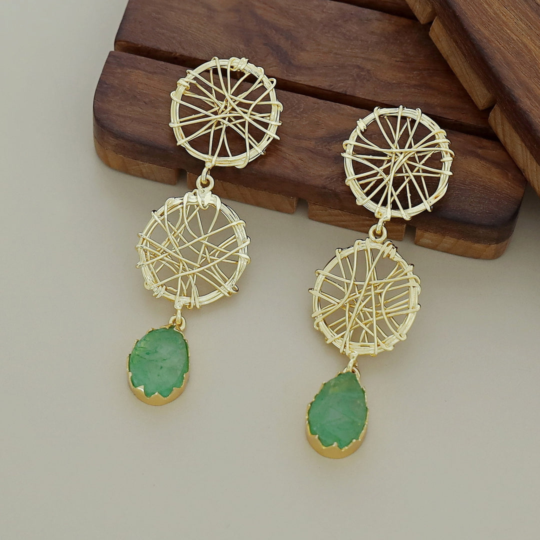 Monica Dream Catcher Claw Dyed Stone Earring