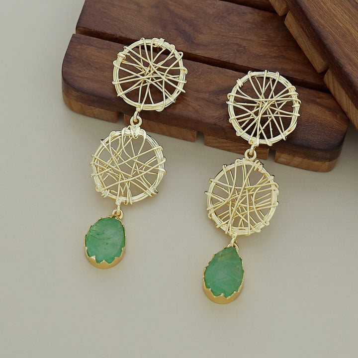 Monica Dream Catcher Claw Dyed Stone Earring