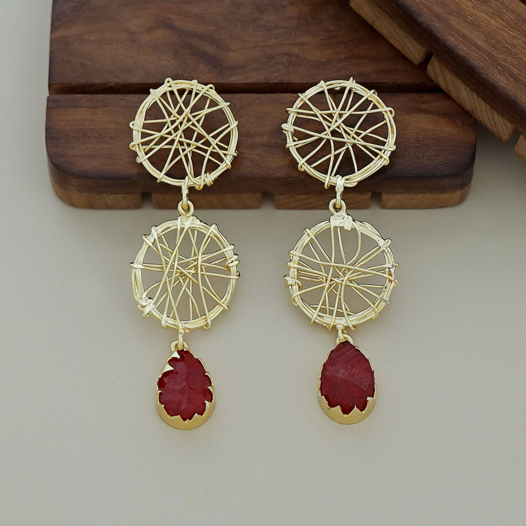 Monica Dream Catcher Claw Dyed Stone Earring