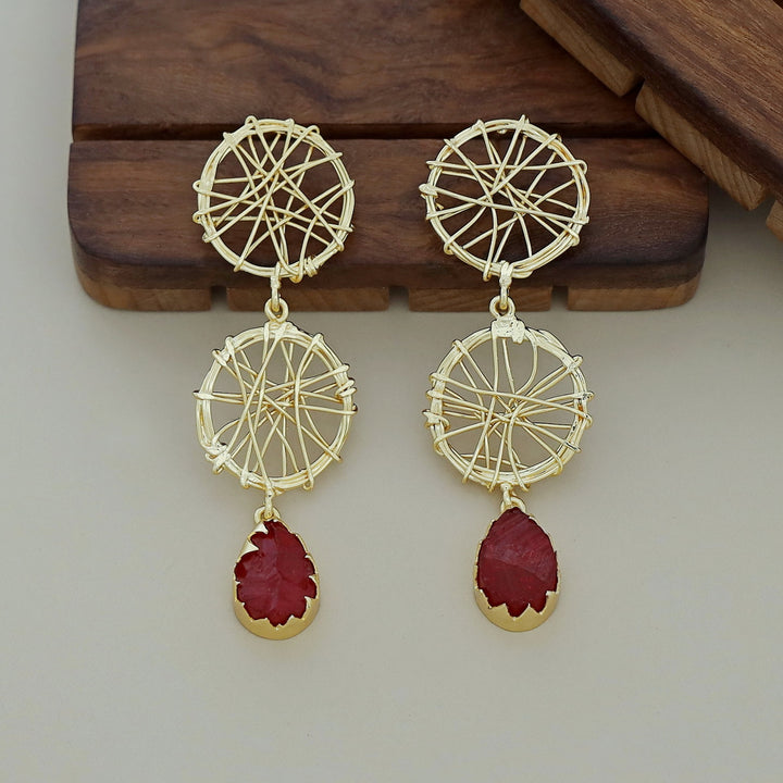 Monica Dream Catcher Claw Dyed Stone Earring