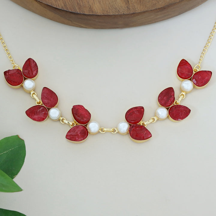 Catalina Dyed Stone Pearl Choker