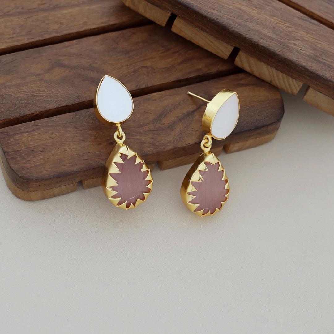 Dual Drop MOP Earring