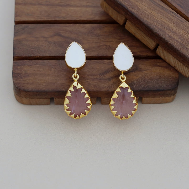Dual Drop MOP Earring