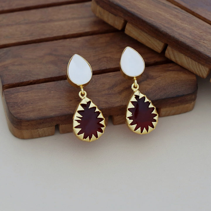 Dual Drop MOP Earring