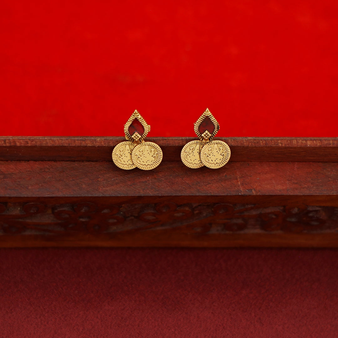 Viransha 3 Layer Kashi Palakka Choker With Earring