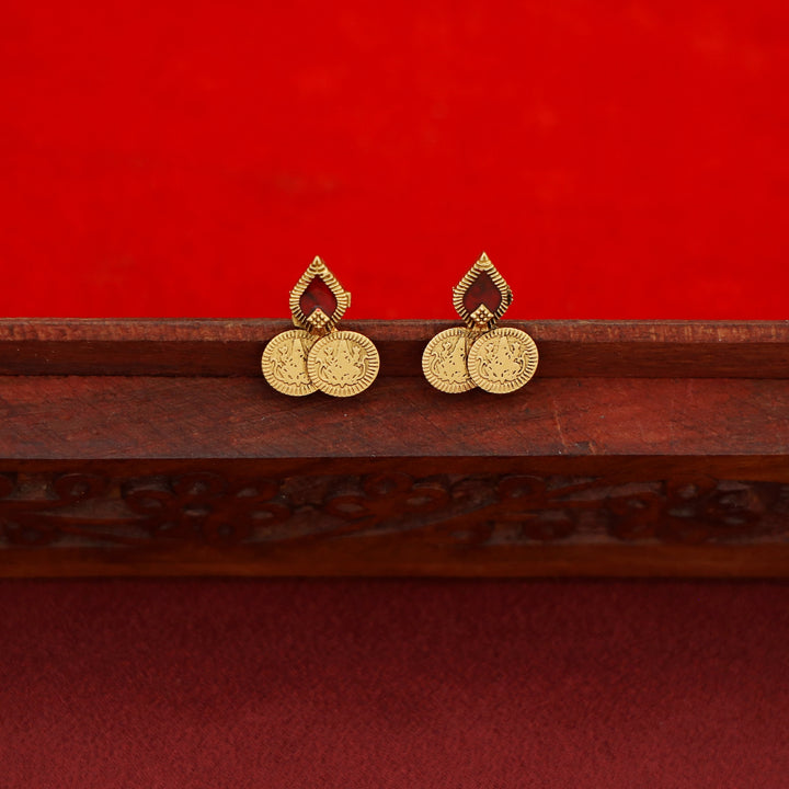 Viransha 3 Layer Kashi Palakka Choker With Earring