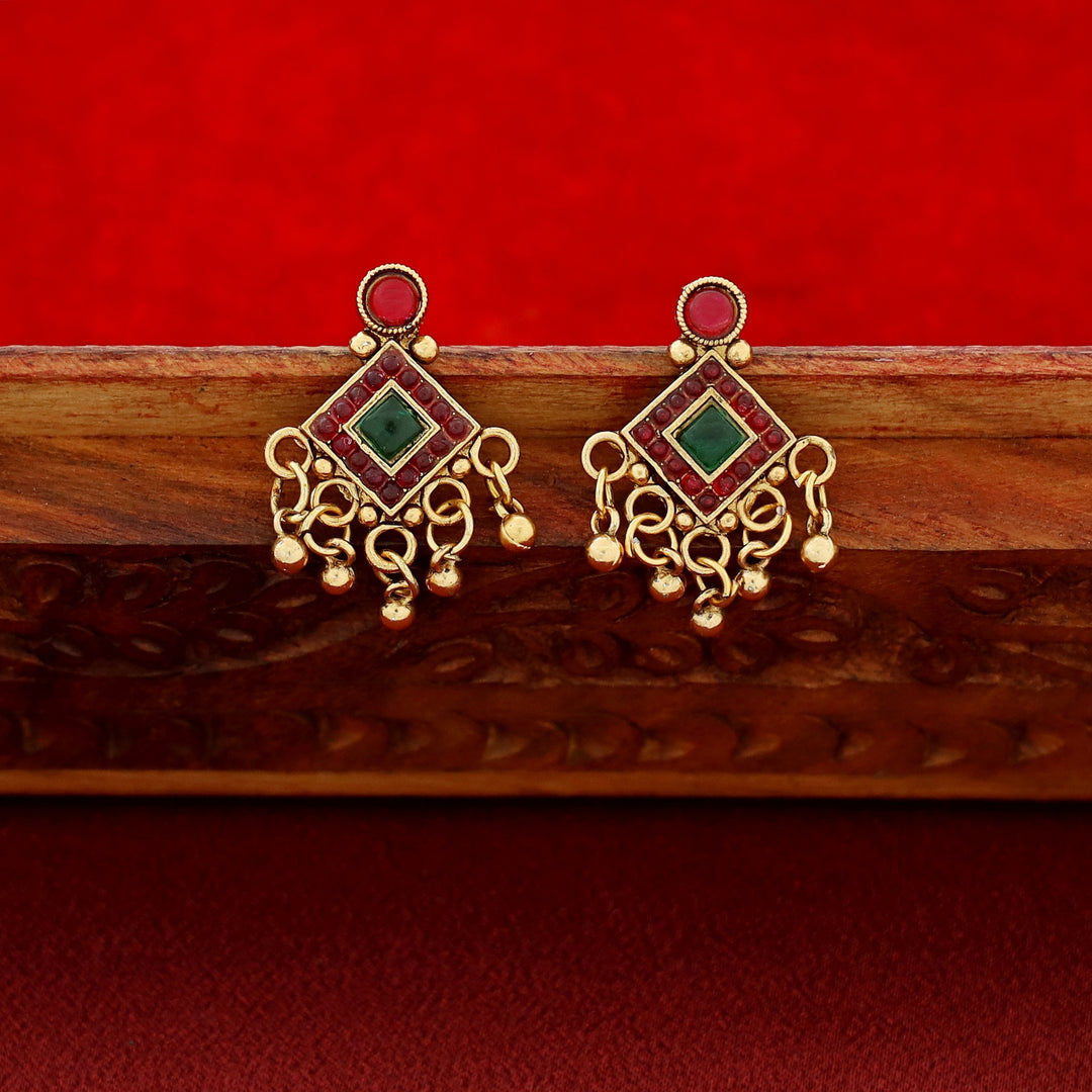 Tanya Kemp Stone Palakka Short Neckpiece With Earring