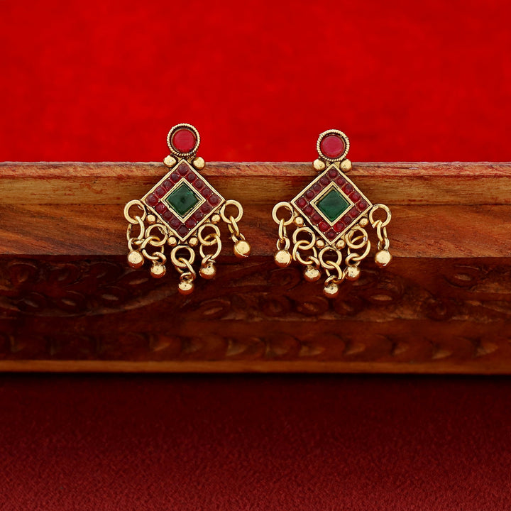 Tanya Kemp Stone Palakka Short Neckpiece With Earring